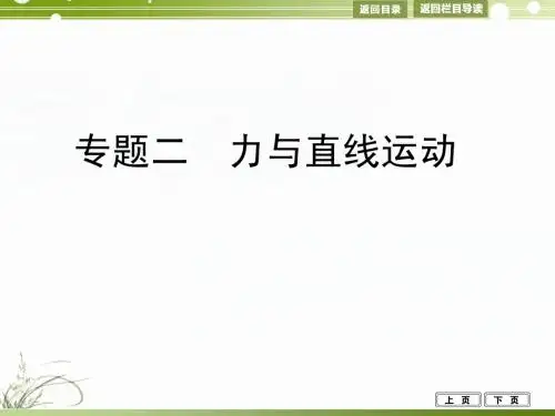 2014高考物理二轮复习课件 专题二 力与直线运动