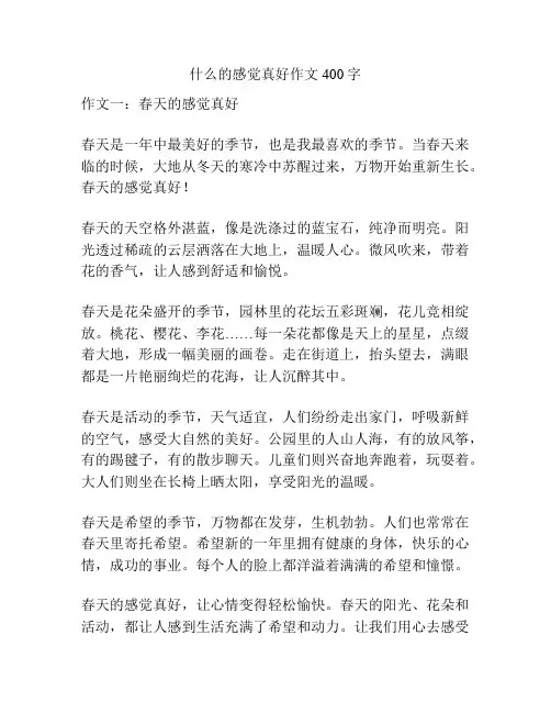 什么的感觉真好作文400字