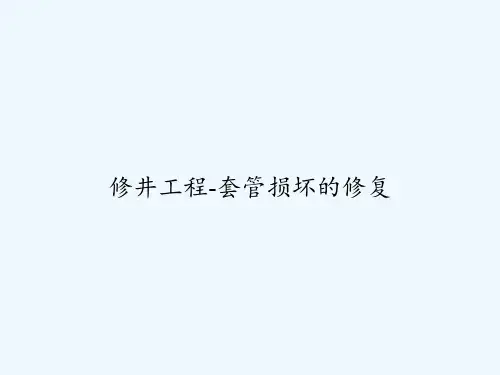 修井工程-套管损坏的修复-PPT