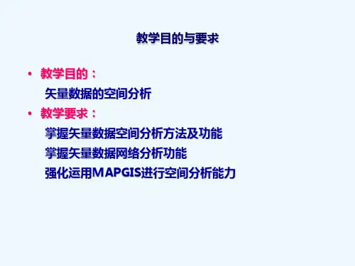 MAPGIS应用教程第八章矢量数据空间分析