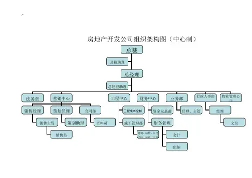 房地产开发企业组织架构图