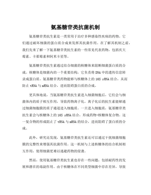 氨基糖苷类抗菌机制