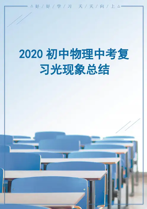2020初中物理中考复习光现象总结