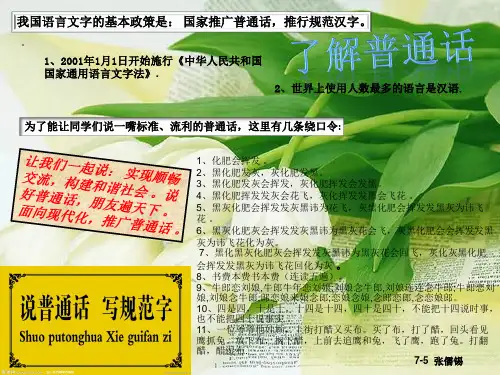 推广普通话手抄报(供打印)