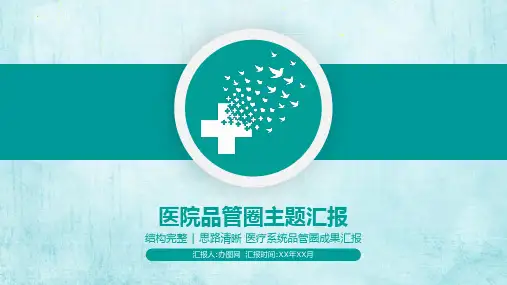结构完整思路清晰医疗系统品管圈成果汇报教育PPT宣讲课件