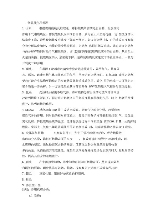 阻燃剂归纳