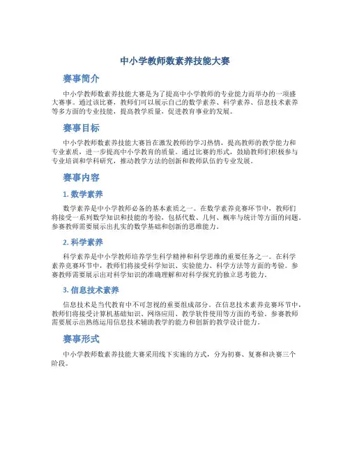 中小学教师数素养技能大赛