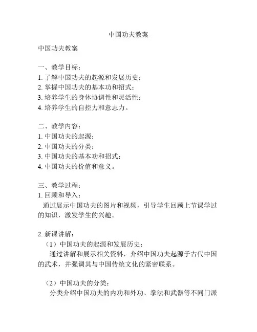中国功夫教案