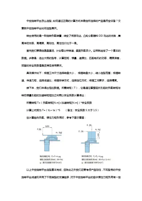 中空旋转平台怎么选型【技巧】
