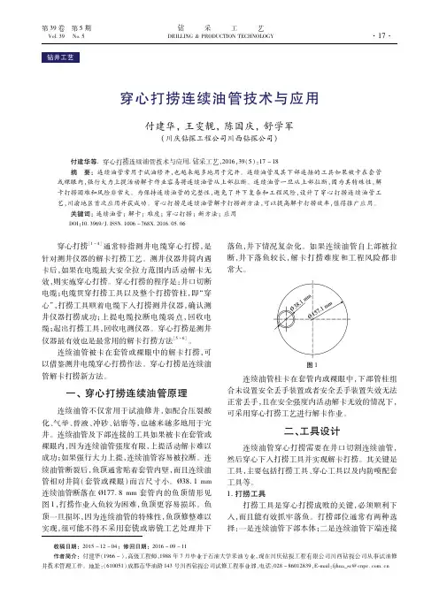 穿心打捞连续油管技术与应用