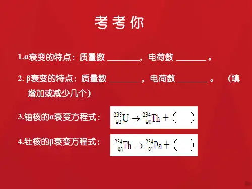 放射性元素的衰变