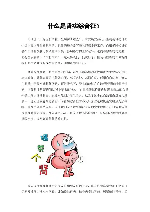 什么是肾病综合征？