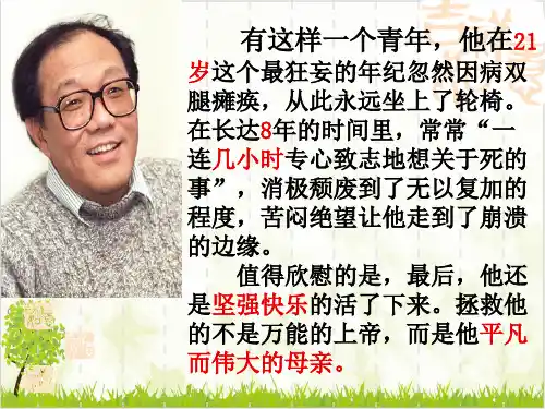 《天的怀念》精品课件部编语文