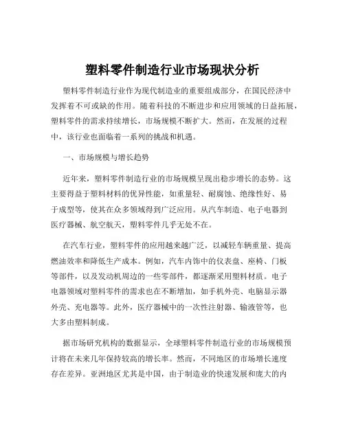 塑料零件制造行业市场现状分析