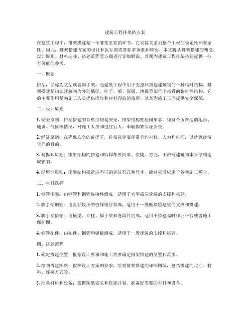 建筑工程排架搭方案