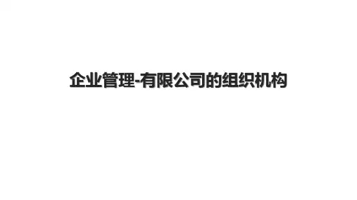 企业管理-有限公司的组织机构.pptx
