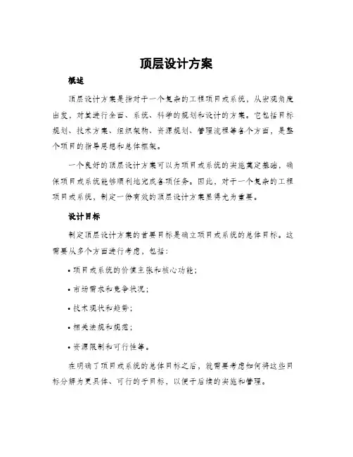 顶层设计方案