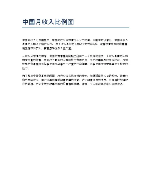 中国月收入比例图
