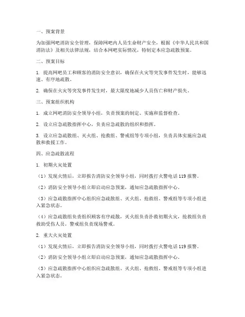 网吧应急疏散预案范例