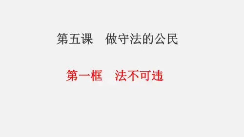 人教版道德与法治《法不可违》精品课课件1(共19张PPT)