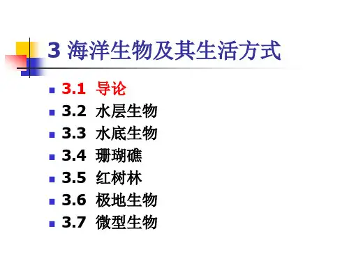 3 海洋生物及其生活方式