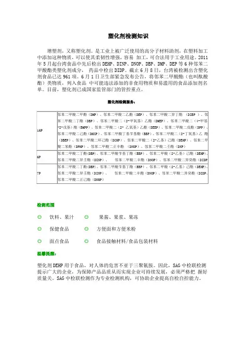 塑化剂检测知识
