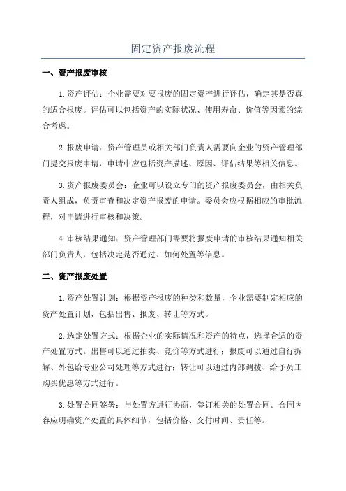 固定资产报废流程