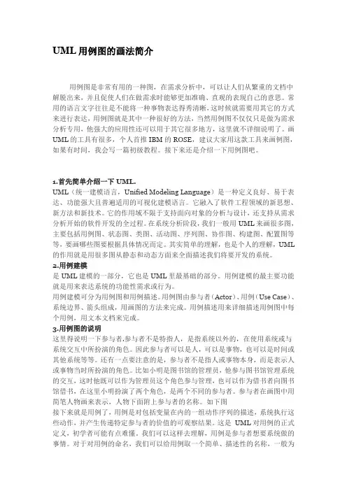 用例图画法简介