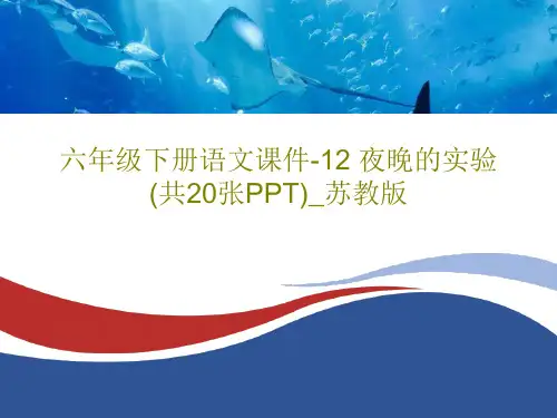 六年级下册语文课件-12 夜晚的实验(共20张PPT)_苏教版PPT文档22页