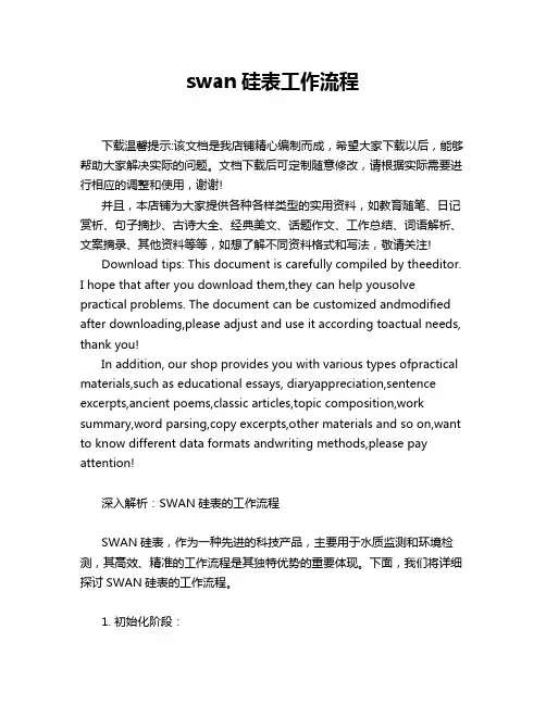 swan硅表工作流程