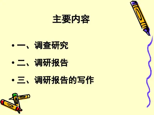 调研报告的写作(PPT课件)