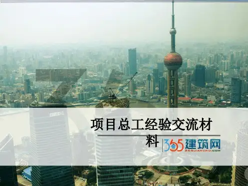 项目总工经验交流材料全解最新PPT课件