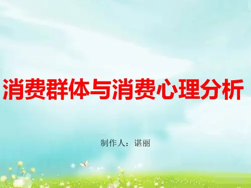 消费者群体与消费心理分析