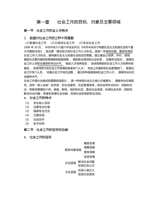(完整版)社会工作综合能力必考知识点归纳(最新)