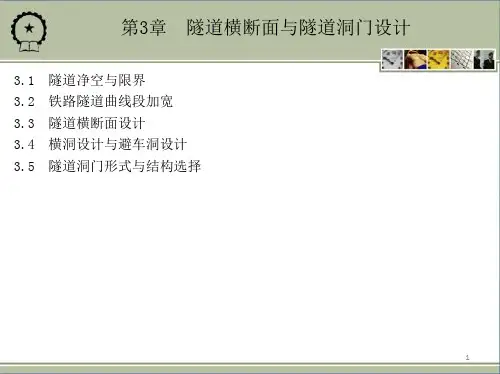隧道横断面与隧道洞门设计PPT幻灯片