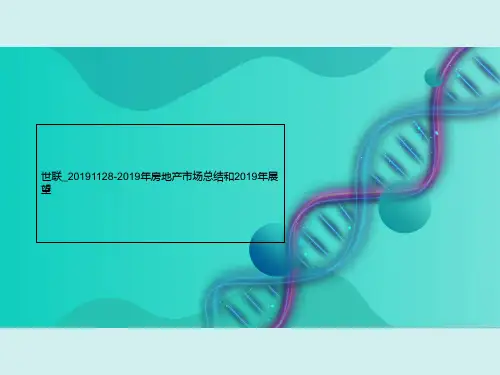 世联_20191128-2019年房地产市场总结和2019年展望
