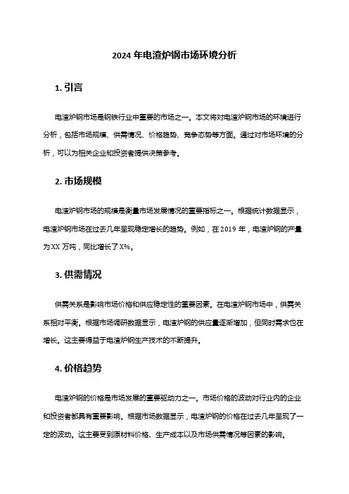 2024年电渣炉钢市场环境分析