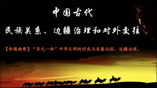 中国古代民族关系边疆治理和对外交往课件--高考历史二轮复习