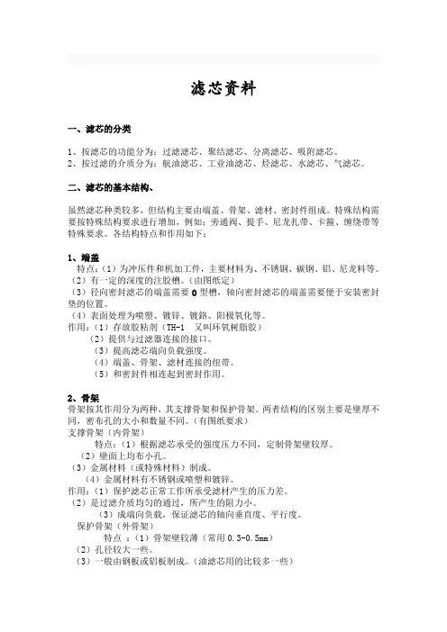 滤芯基础知识资料