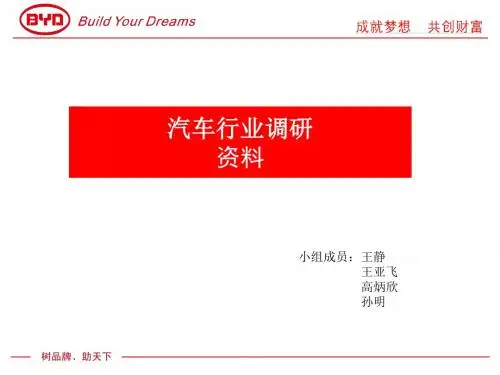 汽车调查PPTppt课件-文档资料