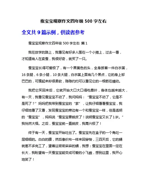 蚕宝宝观察作文四年级500字左右