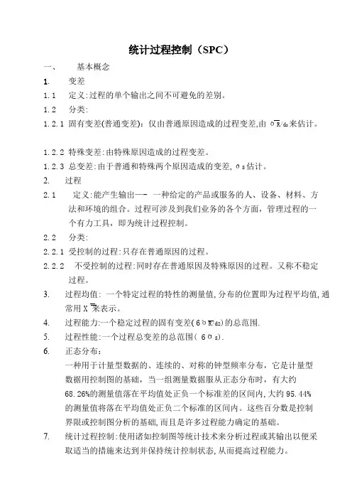 SPC-过程能力分析