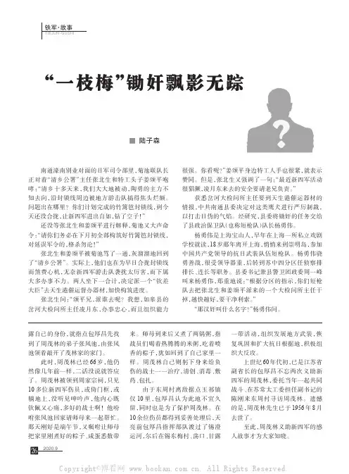 “一枝梅”锄奸飘影无踪
