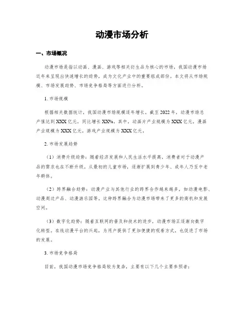 动漫市场分析