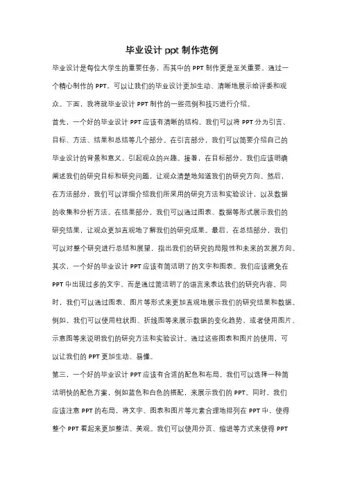 毕业设计ppt制作范例