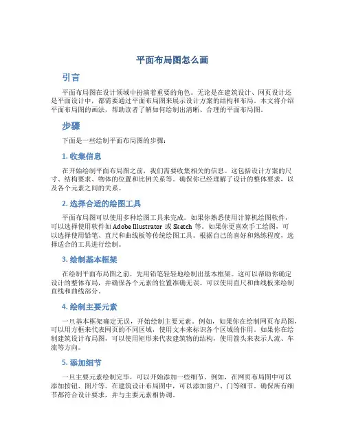 平面布局图怎么画