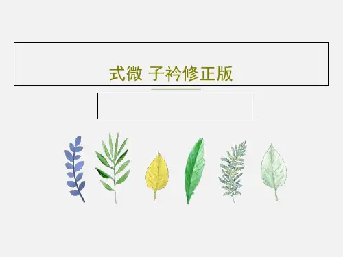 式微 子衿修正版22页PPT