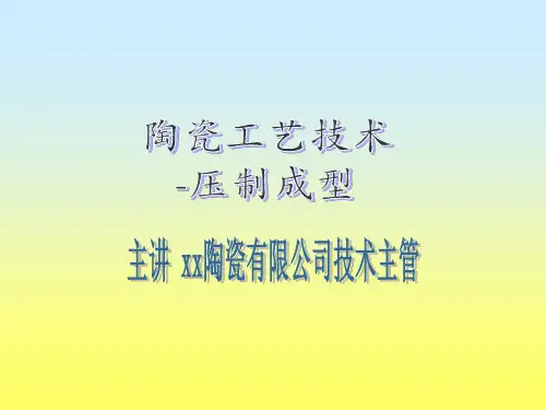 陶瓷工艺技术ppt课件