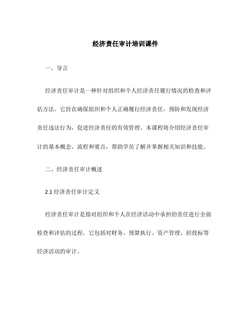经济责任审计培训课件