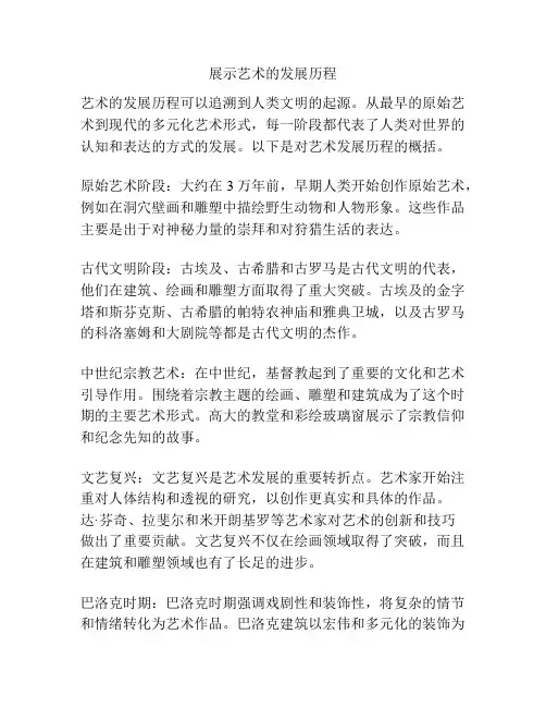展示艺术的发展历程